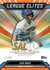 2025 Topps Pro Debut #LE-7 Luis Baez League Elites Orange Foil #/25