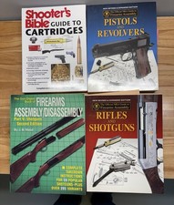 Lot of 4 Books : Pistols Revolvers, Guide to Cartridges, Assembly/Disassembly