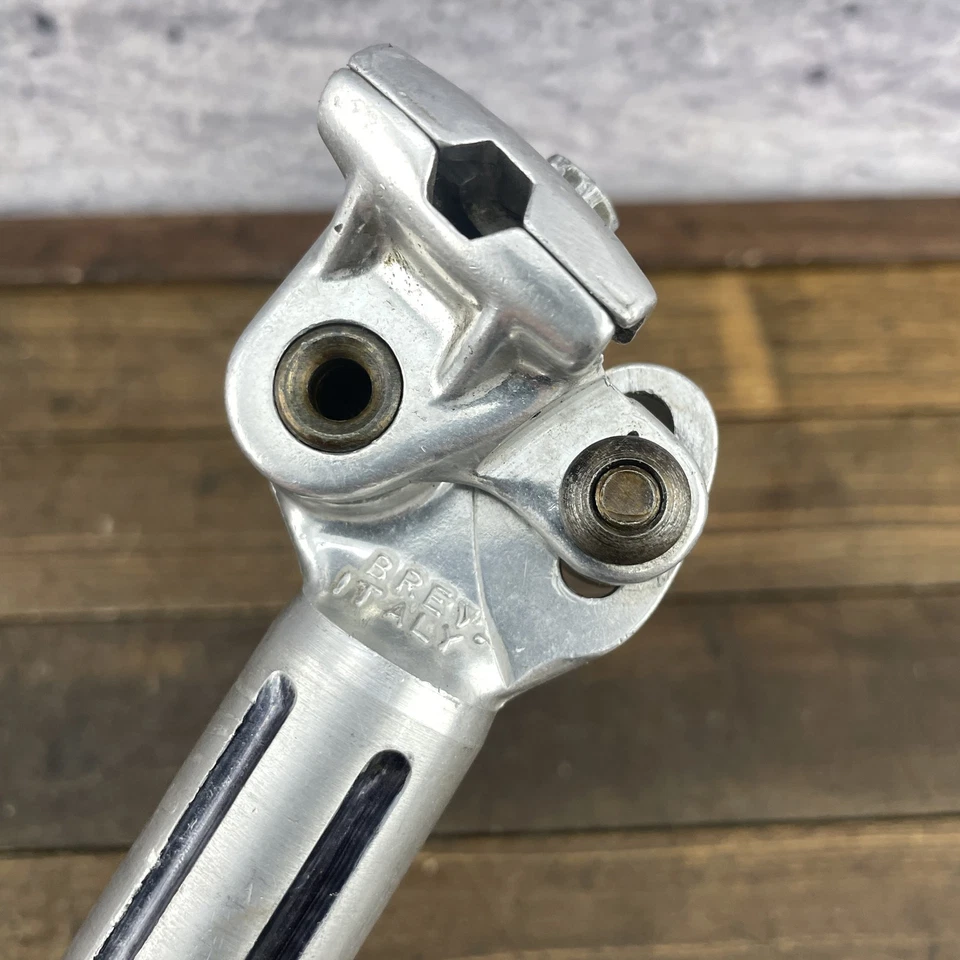 Tija de sillín vintage TTT Brev Italia 26,6 mm bicicleta de carretera 250 g aleación pieza de bicicleta eroica Foto 3 de 4