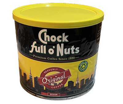 Chock Full O' Nuts The Heavenly Coffee Original Tin Can EMPTY 26 Ounce