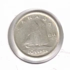 1946 Canada Circulated KGVI & Schooner Silver 10 Cent Coin!