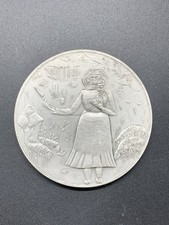 Ancienne Medaille Bronze Argenté Signé Helene Guastalla Vintage Old French Medal