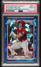 2020 Bowman Chrome Draft Sapphire Edition Jackson Miller PSA 10 GEM MT 04hd