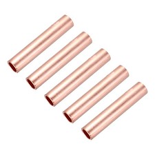 5Pcs GT-50 1/0 AWG Red Copper Non Insulated Butt Connectors