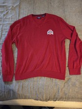 Red Chaps Ohio State Buckeyes V-neck Sweater Men's Size XL