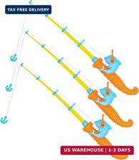 3 Pcs Fishing Rod Pole Pool Toy, Magnetic Fishing Game for Kids Bath Toy, Educat