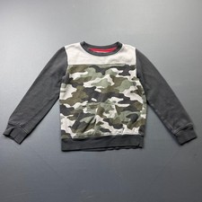 Tucker  Tate Sweatshirt Boys 6 Gray Camo Crewneck Fleece Cotton Streetwear