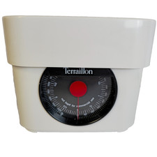 Terraillon Vintage Kitchen Scale 2200g 5 lb White Black Complete w/ Tray