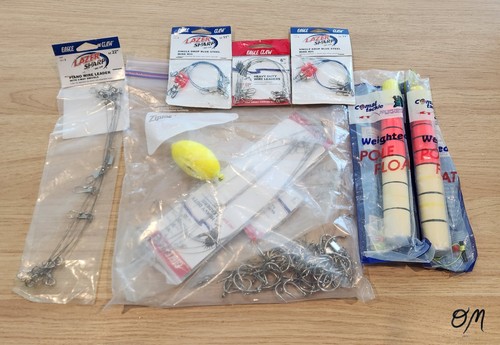 Fishing Equipment Lot - Floats Leaders Wire Rigs Hooks