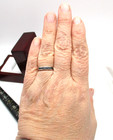 10K White Gold Blue Sapphire Band Ring Size 6.75 - 7 1.3 Gr [R389] — photo 4