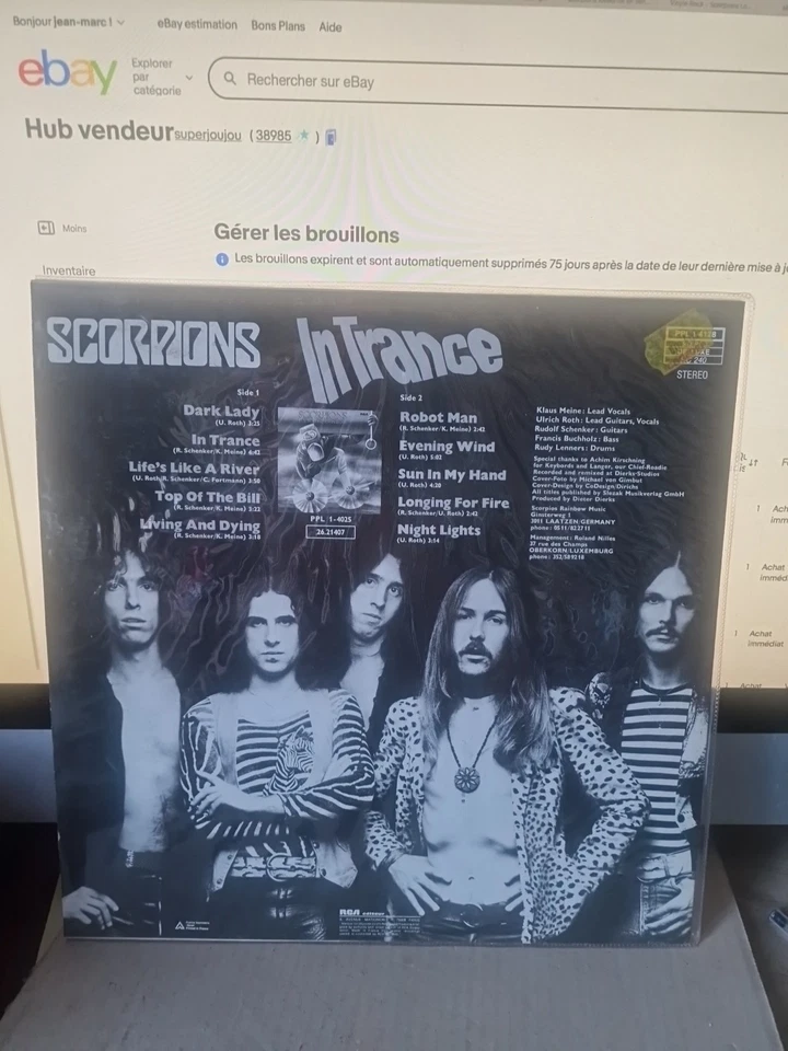 Scorpions - In Trance (RCA Victor) LP, Album, First Press- TBE - Photo 2/2