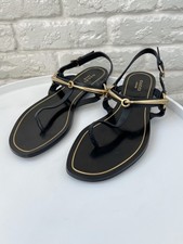 Gucci by Tom Ford sandali neri in pelle con catena a morso di cavallo scarpe donna taglia 37