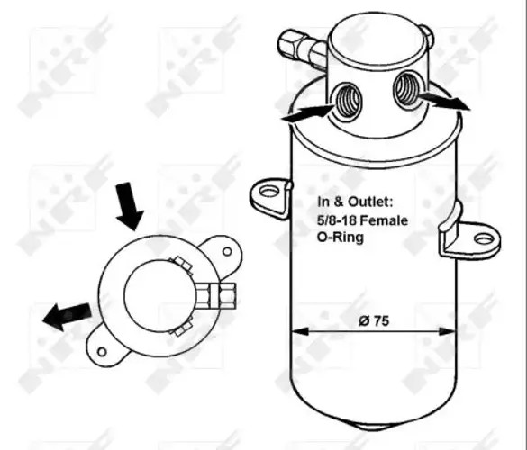 Air conditioning dryer Aluminium 33165 NRF for MERCEDES-BENZ S-CLASS
