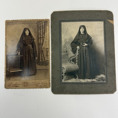 antique Victorian Cabinet cards same nun sisters of Loretto same person