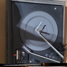 Garrard Black Turntable 33/45/78 RPM Speed Settings with Dust Cover