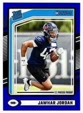 2024 Panini Donruss Blue Press Proof #390 Jawhar Jordan Houston Texans