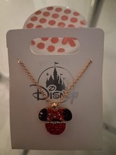 Disney Parks Minnie Mouse Ear Rhinestones Necklace