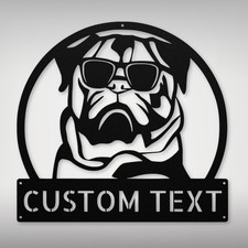 Custom Pug Dog Metal Sign - Perfect Gift for Dog Lovers and Pet Owners