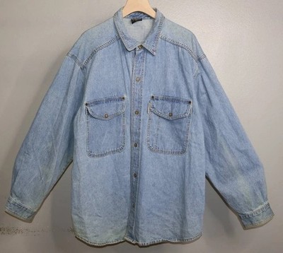 VTG Karl Kani Denim Shirt Jacket XL 90s Hip Hop Streetwear