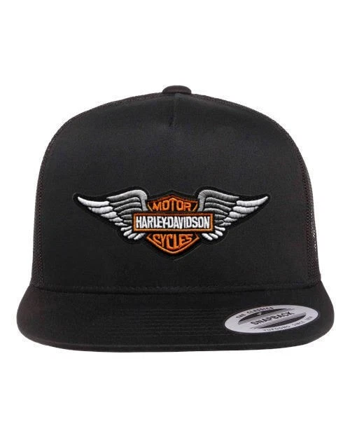 Harley-Davidson NEW V3 Patch Casquette Snapback + Bonnet Noir Limited Release - Photo 2/3