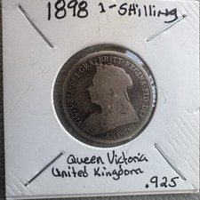 1898 Great Britain One Shilling Silver Coin