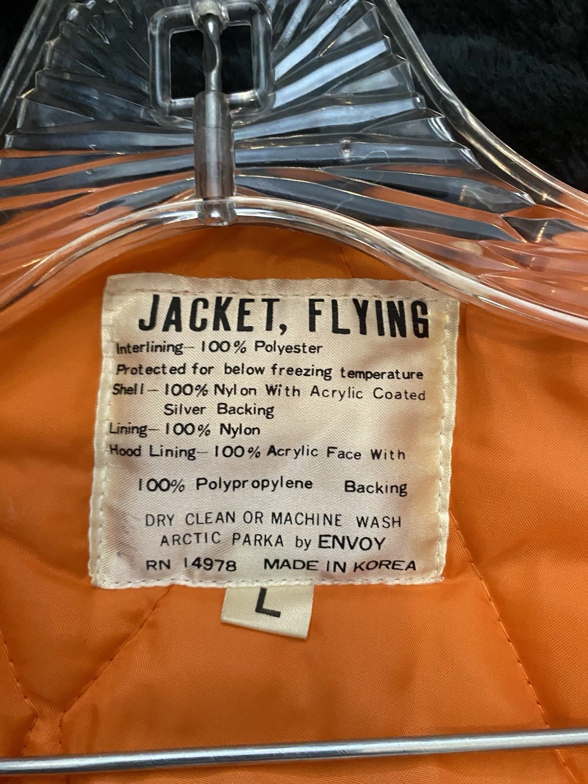 Vintage Arctic Parka Flying Jacket Large Made For Below Freezing Temp - product detail image 3