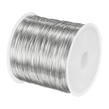 0.4mmx100m Jewelry Wire, 26 Gauge 328FT Craft Wire Copper Wire, Silver