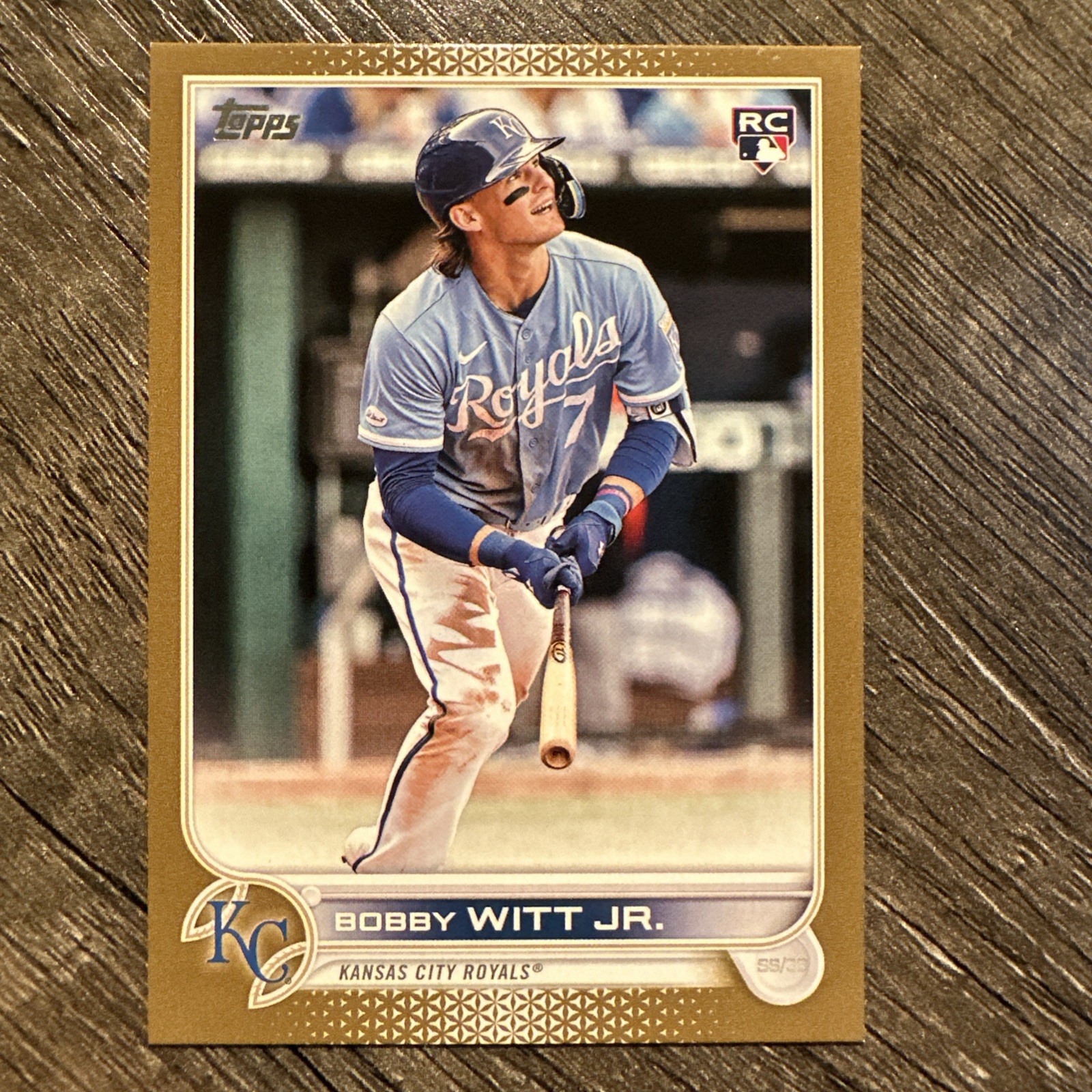 Bobby Witt, Jr. 2022 Topps Update Series #US100 Gold Rookie RC 1073/2022 Royals