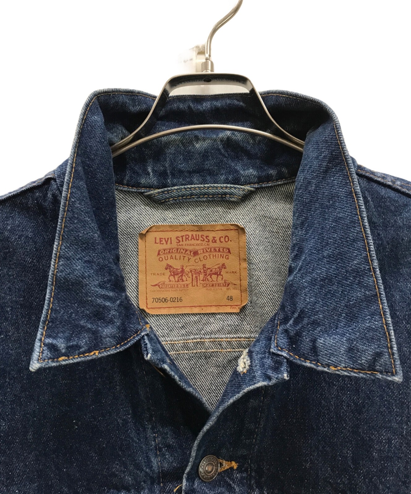 LEVI'S 90s 70505 Denim Jacket Size: 48 Indigo Men 705… - Gem
