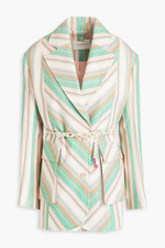 Zimmermann High Tide Stripe Belted Blazer NWT US size 4  Retail $1319.00