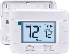 2 Heat/ 1 Cool Non-Programmable Thermostat for Home Heat Pump System and Convent