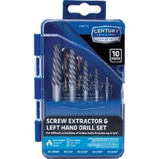 (1-10pc)-Century Drill & Tool Screw Extractor & Drill Bit Set 88710
