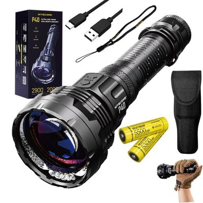 Nitecore P40 Ultra-Long Throw Dual Beam LEP Flashlight  w/ XTRA NL2153HP Battery