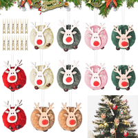Weihnachtsbaum AnhäNger, 12 StüCk Christbaumschmuck, WeihnachtsanhäNger Elch, Fi