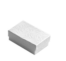 50 Pack Cotton Filled White Color Jewelry Gift and Retail Boxes Jewelry Penda...