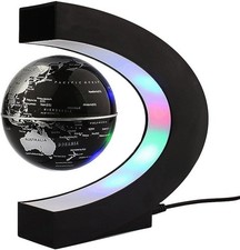 Floating Globe with LED Lights C Shape Magnetic Levitation Floating Globe World