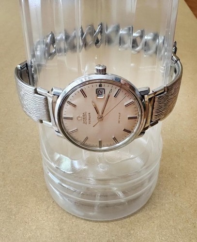 Omega De Ville Date Argent Automatique Montre Hommes Authentique Working - Photo 2 sur 7