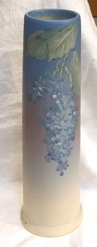 Vintage Weller Hudson 1920s Art Pottery Hand Painted 13.75" Tall Vase *READ*