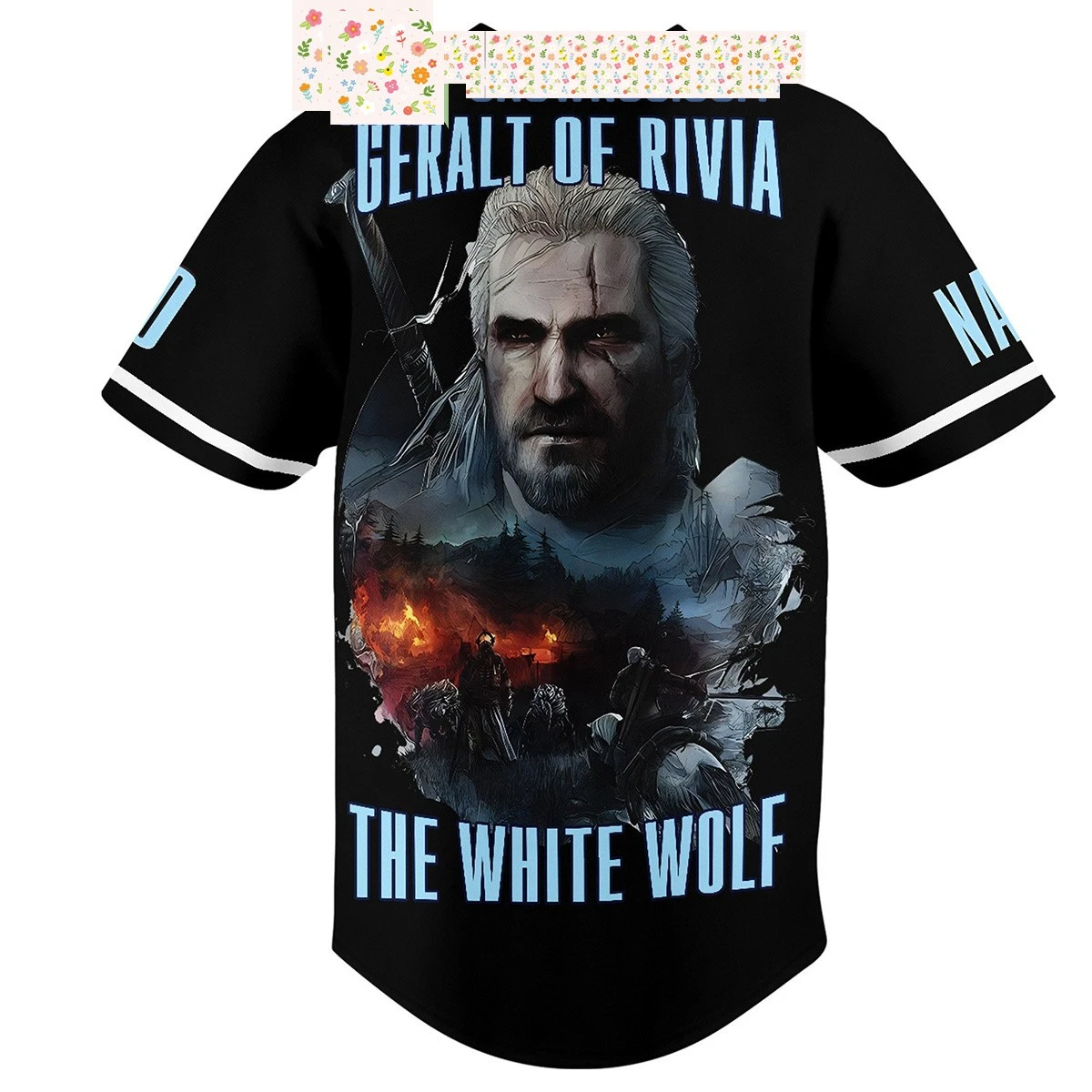 The Witcher Geralt of Rivia Personalized Baseball Jersey