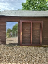 Upvc Patio Sliding Doors Brown Exterior Double Glazed Plastic PVC Rosewood