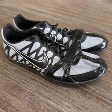 Nike Sprint Track Spikes Running Shoes Men US 11.5 Black Silver Camo Cleats