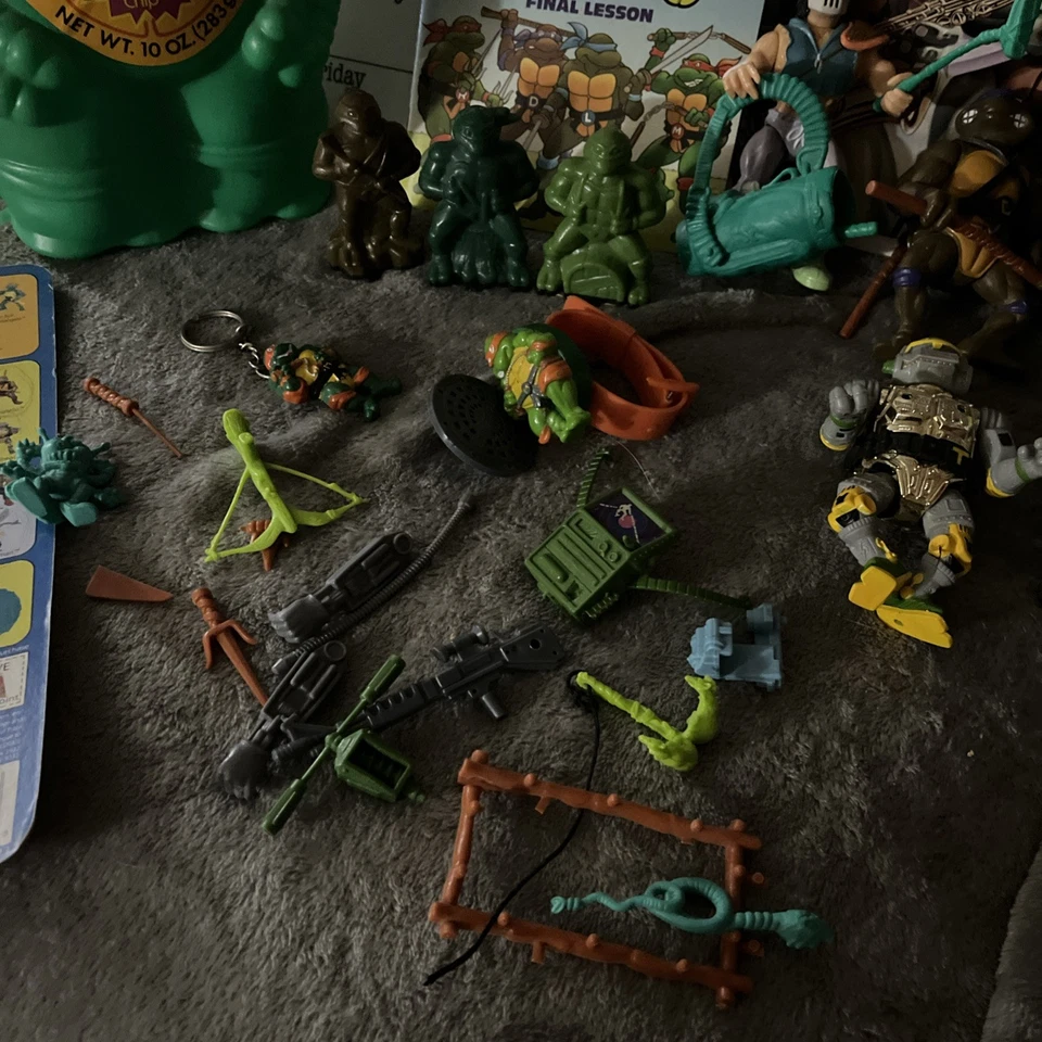TMNT Lot Vintage Action Figures 1988 Teenage Mutant Ninja Turtles Mikey Rare - Image 3 of 4