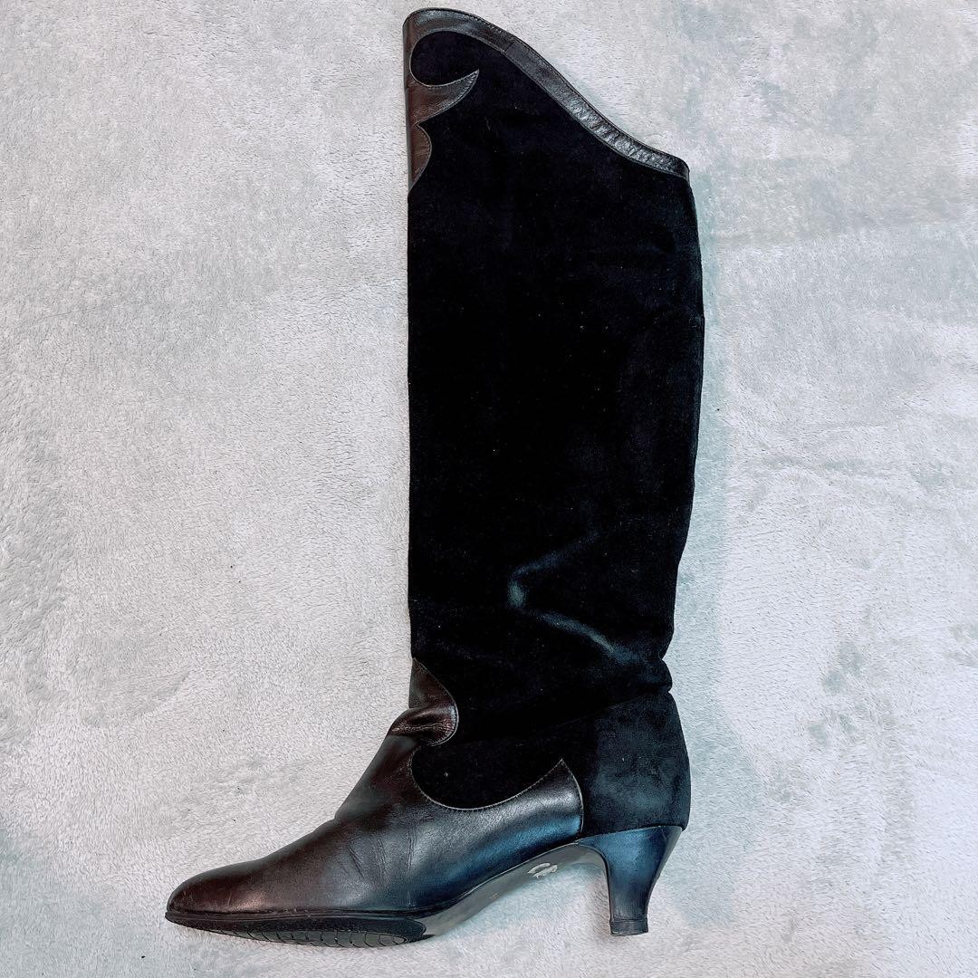 Saint Laurent Long Boots Shoes EU 36.0 US 6.0 Black Authentic thumbnail 23