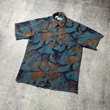 Vintage Christian Dior Silk Shirt Button Up Mens Size L