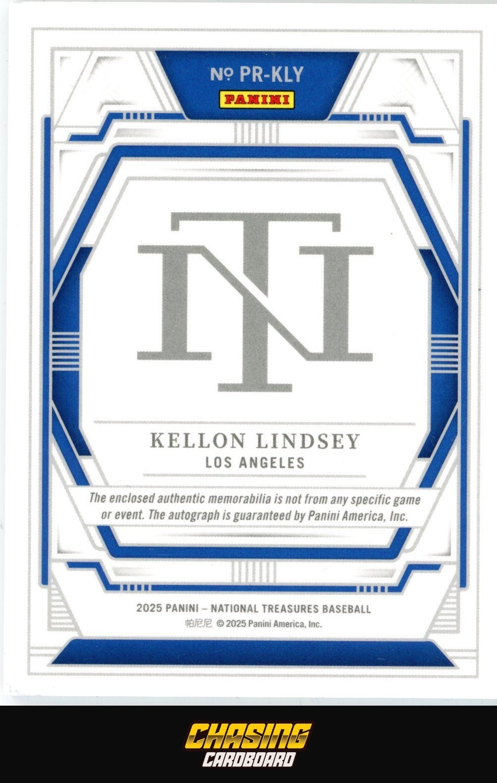 2025 National Treasures Baseball KELLON LINDSEY /35 Jumbo Auto Relic Booklet O8 view 1