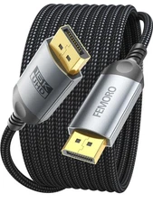 FEMORO Display Port Cable 10 ft, DisplayPort 2.1 16K@60Hz 8K@120Hz 4K@240Hz 2...