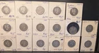 Lot of 16 Barber Silver Quarters See List in Pictures 1893-1916 G-VF 251046