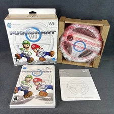 Nintendo Wii - Mario Kart Wii [Wii Wheel Bundle] - Complete/CIB - Tested