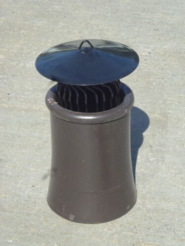 Chimney Bird Cage x 2 Guard Rain Cap Anti-Down Draught Fire Roof Cowl 3in1 Hood - Picture 2 of 3