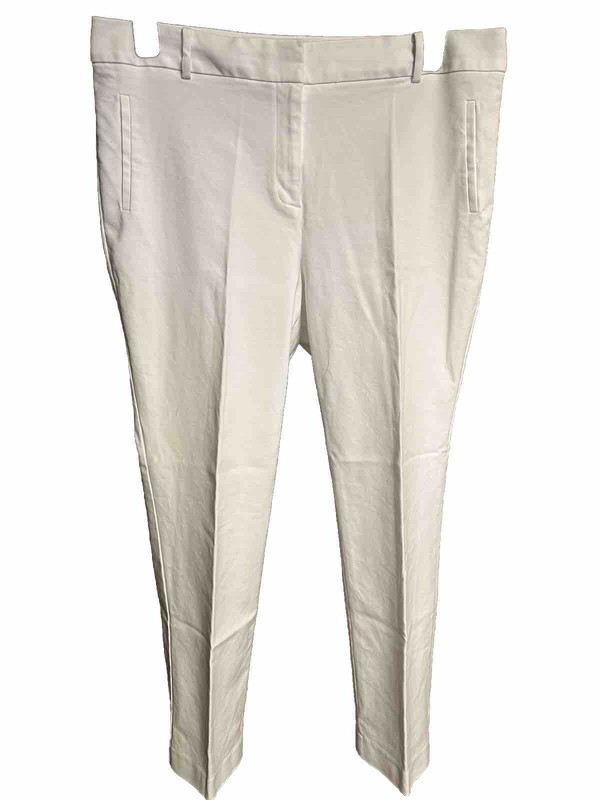 Talbots Newport Dress Pants Women’s Size 16 Ivory Stretch Straight Slash Pockets